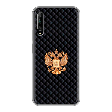 Силиконовый противоударный чехол на Huawei Y9s с принтом Герб России принт