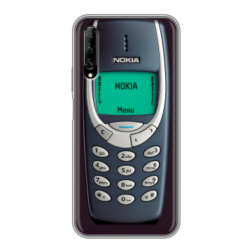Силиконовый противоударный чехол на Huawei Y9s с принтом Старый телефон