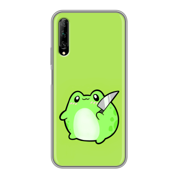 Силиконовый противоударный чехол на Huawei Y9s с принтом Лягушенок
