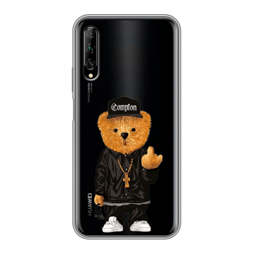 Силиконовый противоударный чехол на Huawei Y9s с принтом Плюшевый медведь