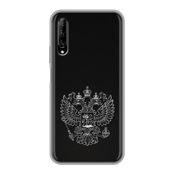 Силиконовый противоударный чехол на Huawei Y9s с принтом Герб России