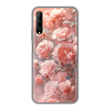 Силиконовый противоударный чехол на Huawei Y9s с принтом Розовые розы