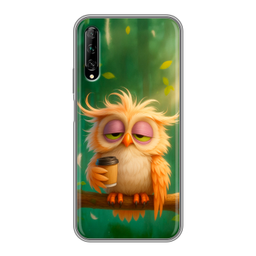 Силиконовый противоударный чехол на Huawei Y9s с принтом сова