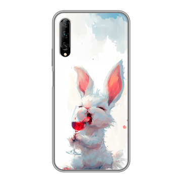 Силиконовый противоударный чехол на Huawei Y9s с принтом кролик зайчик