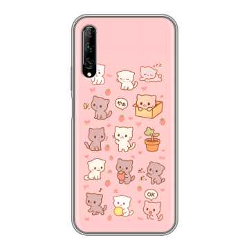 Силиконовый противоударный чехол на Huawei Y9s с принтом Hello Kitty Хелоу Кити