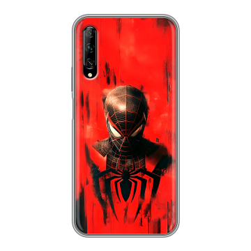 Силиконовый противоударный чехол на Huawei Y9s с принтом человек паук spiderman Силиконовый противоударный чехол на Huawei Y9s с принтом человек паук spiderman