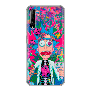 Силиконовый противоударный чехол на Huawei Y9s с принтом Рик и Морти Rick Morty