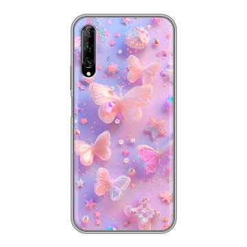 Силиконовый противоударный чехол на Huawei Y9s с принтом Бабочки