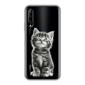 Силиконовый противоударный чехол на Huawei Y9s с принтом Котенок