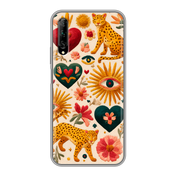 Силиконовый противоударный чехол на Huawei Y9s с принтом Модный принт Силиконовый противоударный чехол на Huawei Y9s с принтом Модный принт