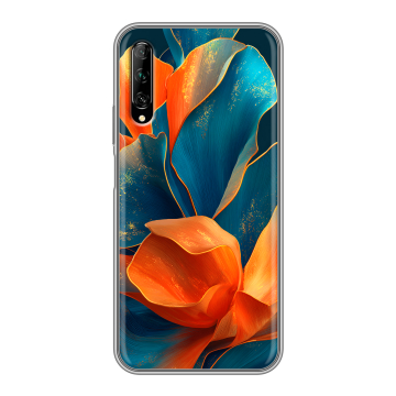 Силиконовый противоударный чехол на Huawei Y9s с принтом Цветы Силиконовый противоударный чехол на Huawei Y9s с принтом Цветы