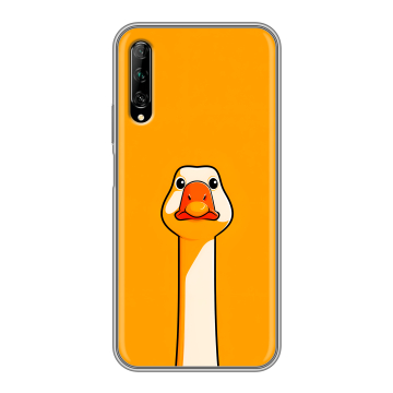 Силиконовый противоударный чехол на Huawei Y9s с принтом Смешная утка Силиконовый противоударный чехол на Huawei Y9s с принтом Смешная утка