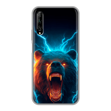 Силиконовый противоударный чехол на Huawei Y9s с принтом Медведь Силиконовый противоударный чехол на Huawei Y9s с принтом Медведь