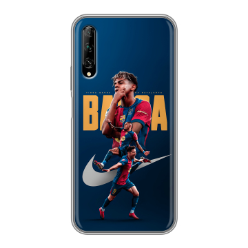 Силиконовый противоударный чехол на Huawei Y9s с принтом Барселона Barca Yamal Силиконовый противоударный чехол на Huawei Y9s с принтом Барселона Barca Yamal
