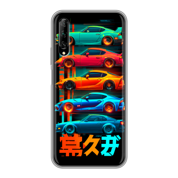 Силиконовый противоударный чехол на Huawei Y9s с принтом машины тачки Силиконовый противоударный чехол на Huawei Y9s с принтом машины тачки