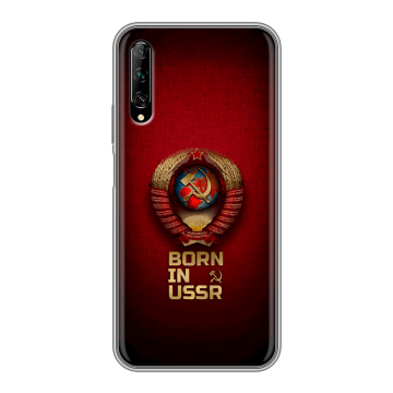 Силиконовый противоударный чехол на Huawei Y9s с принтом Флаг Герб СССР Силиконовый противоударный чехол на Huawei Y9s с принтом Флаг Герб СССР