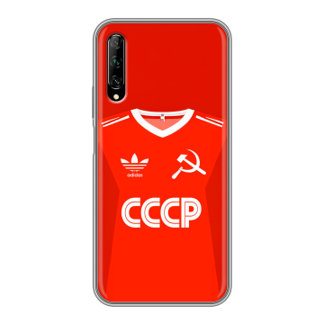 Силиконовый противоударный чехол на Huawei Y9s с принтом Флаг Герб СССР Силиконовый противоударный чехол на Huawei Y9s с принтом Флаг Герб СССР