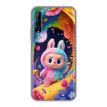Силиконовый противоударный чехол на Huawei Y9s с принтом Labubu Лабубу