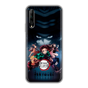 Силиконовый противоударный чехол на Huawei Y9s с принтом Demon Slayer Клинок рассекающий демонов