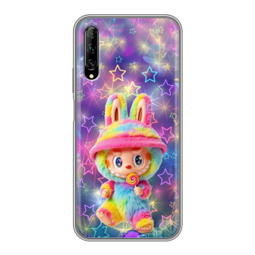Силиконовый противоударный чехол на Huawei Y9s с принтом Labubu Лабубу