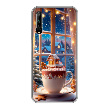 Силиконовый противоударный чехол на Huawei Y9s с принтом Новый год Силиконовый противоударный чехол на Huawei Y9s с принтом Новый год