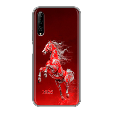 Силиконовый противоударный чехол на Huawei Y9s с принтом Новый год Силиконовый противоударный чехол на Huawei Y9s с принтом Новый год