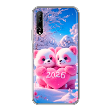 Силиконовый противоударный чехол на Huawei Y9s с принтом Новый год Силиконовый противоударный чехол на Huawei Y9s с принтом Новый год