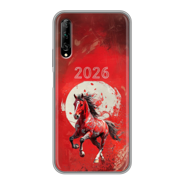 Силиконовый противоударный чехол на Huawei Y9s с принтом Новый год Силиконовый противоударный чехол на Huawei Y9s с принтом Новый год