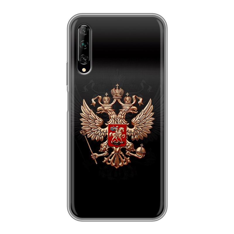 Силиконовый противоударный чехол на Huawei Y9s с принтом Герб России Силиконовый противоударный чехол на Huawei Y9s с принтом Герб России