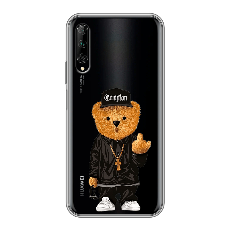 Силиконовый противоударный чехол на Huawei Y9s с принтом Мишка Силиконовый противоударный чехол на Huawei Y9s с принтом Мишка