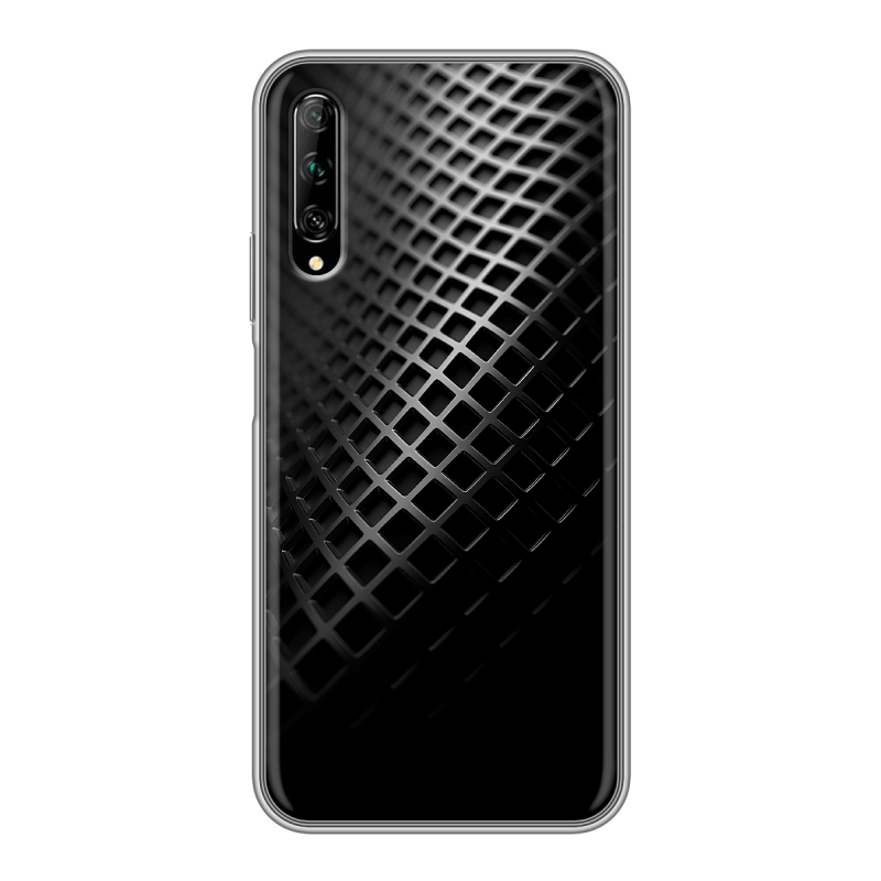 Силиконовый противоударный чехол на Huawei Y9s с принтом Текстура металла Силиконовый противоударный чехол на Huawei Y9s с принтом Текстура металла