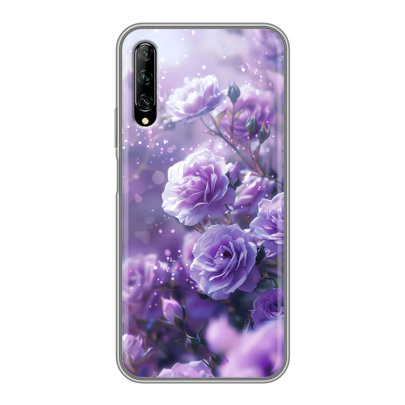 Силиконовый противоударный чехол на Huawei Y9s с принтом Розы цветы Силиконовый противоударный чехол на Huawei Y9s с принтом Розы цветы