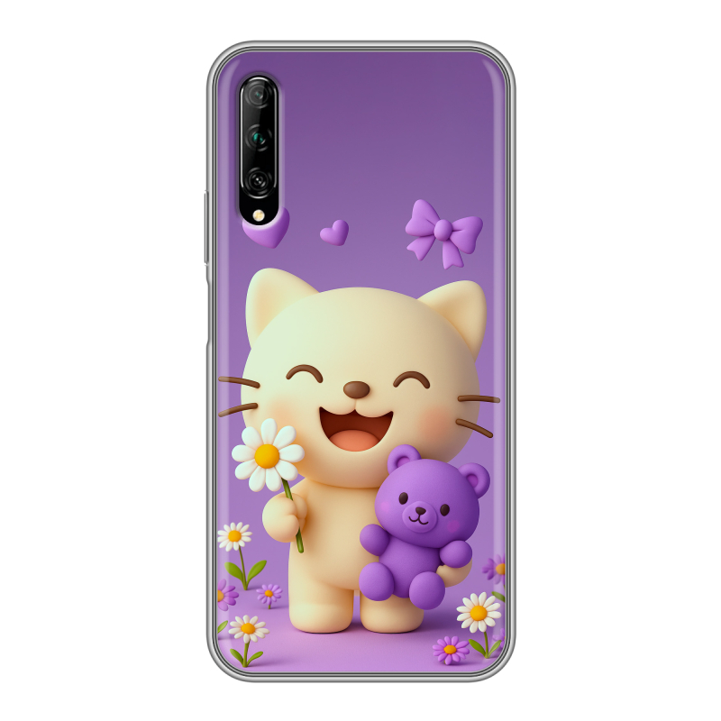 Силиконовый противоударный чехол на Huawei Y9s с принтом для девочек Силиконовый противоударный чехол на Huawei Y9s с принтом для девочек