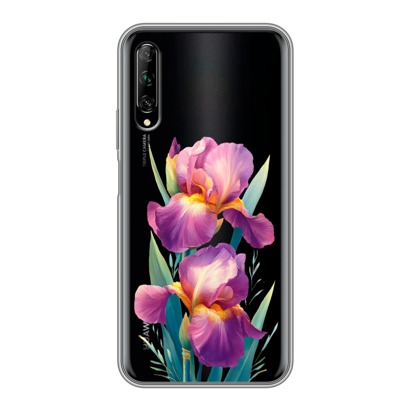 Силиконовый противоударный чехол на Huawei Y9s с принтом Цветы орхидеи Силиконовый противоударный чехол на Huawei Y9s с принтом Цветы орхидеи
