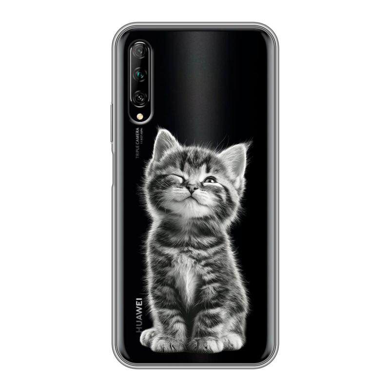 Силиконовый противоударный чехол на Huawei Y9s с принтом Котенок Силиконовый противоударный чехол на Huawei Y9s с принтом Котенок