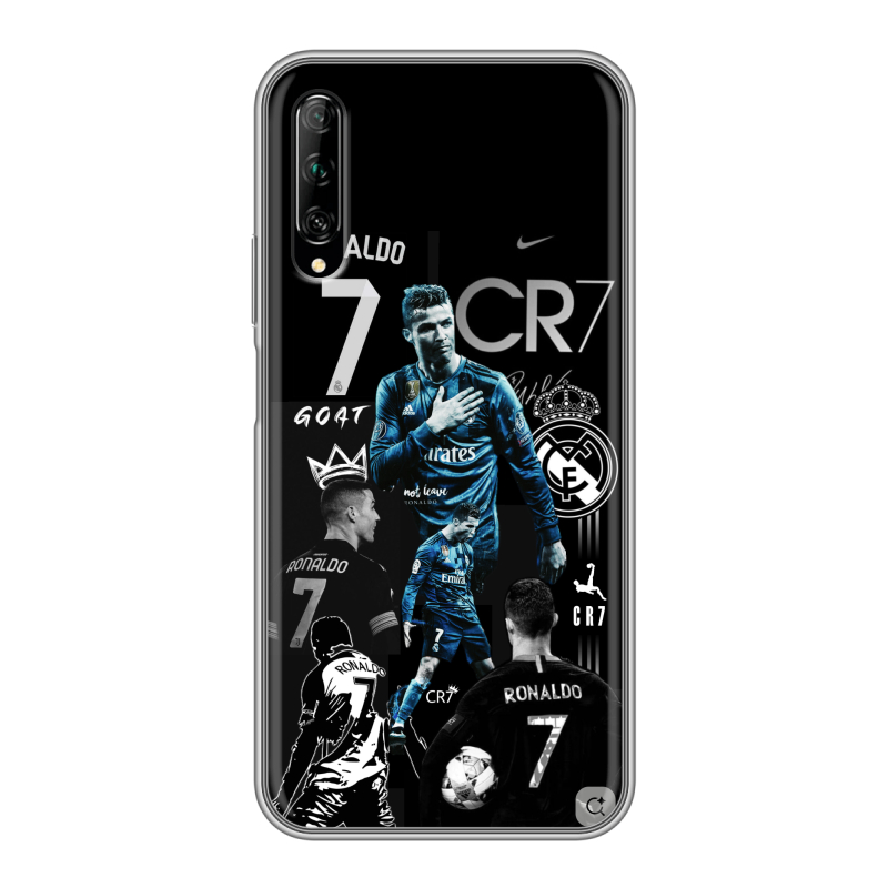 Силиконовый противоударный чехол на Huawei Y9s с принтом Реал Роналдо Силиконовый противоударный чехол на Huawei Y9s с принтом Реал Роналдо