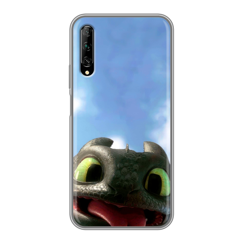 Силиконовый противоударный чехол на Huawei Y9s с принтом Как приручить дракона Силиконовый противоударный чехол на Huawei Y9s с принтом Как приручить дракона