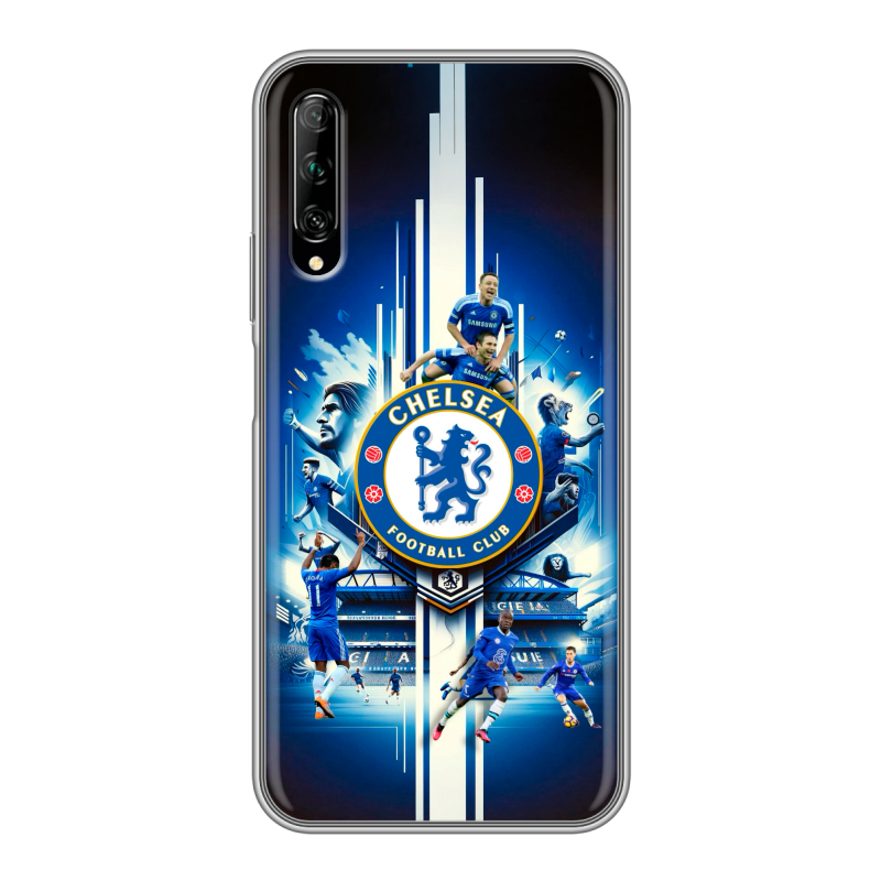 Силиконовый противоударный чехол на Huawei Y9s с принтом Chelsea Челси Силиконовый противоударный чехол на Huawei Y9s с принтом Chelsea Челси