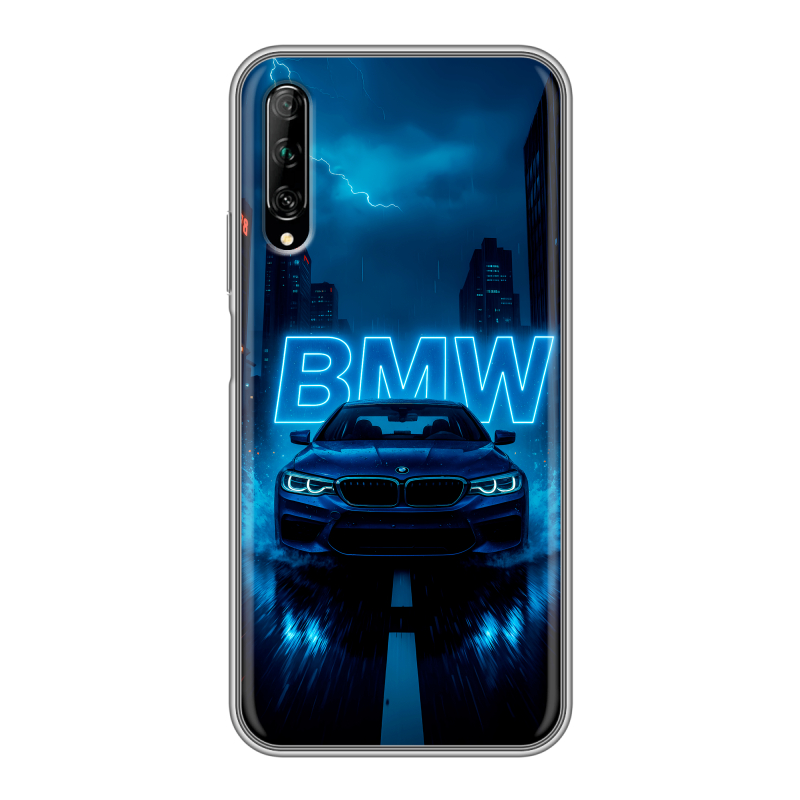 Силиконовый противоударный чехол на Huawei Y9s с принтом BMW БМВ Силиконовый противоударный чехол на Huawei Y9s с принтом BMW БМВ