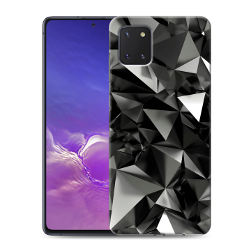 Силиконовый чехол на Samsung Galaxy Note 10 Lite с принтом Черные кристаллы Силиконовый чехол на Samsung Galaxy Note 10 Lite с принтом Черные кристаллы