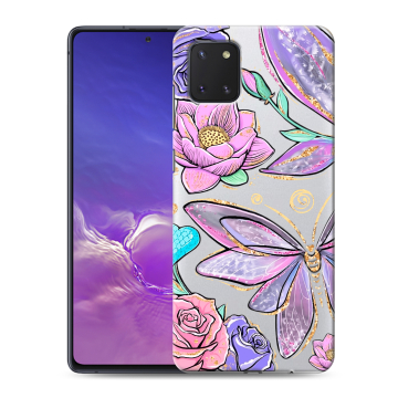Силиконовый чехол на Samsung Galaxy Note 10 Lite с принтом Бабочки и цветы Силиконовый чехол на Samsung Galaxy Note 10 Lite с принтом Бабочки и цветы