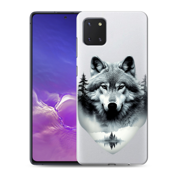 Силиконовый чехол на Samsung Galaxy Note 10 Lite с принтом Волк в лесу Силиконовый чехол на Samsung Galaxy Note 10 Lite с принтом Волк в лесу
