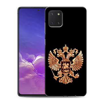 Силиконовый чехол на Samsung Galaxy Note 10 Lite с принтом Герб России золотой Силиконовый чехол на Samsung Galaxy Note 10 Lite с принтом Герб России золотой