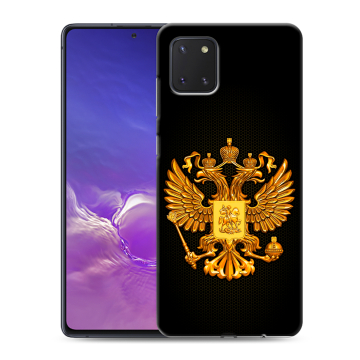 Силиконовый чехол на Samsung Galaxy Note 10 Lite с принтом Герб России желтый Силиконовый чехол на Samsung Galaxy Note 10 Lite с принтом Герб России желтый