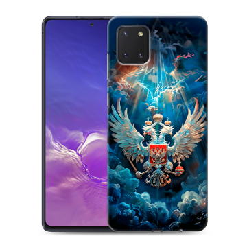 Силиконовый чехол на Samsung Galaxy Note 10 Lite с принтом Герб флаг России Силиконовый чехол на Samsung Galaxy Note 10 Lite с принтом Герб флаг России