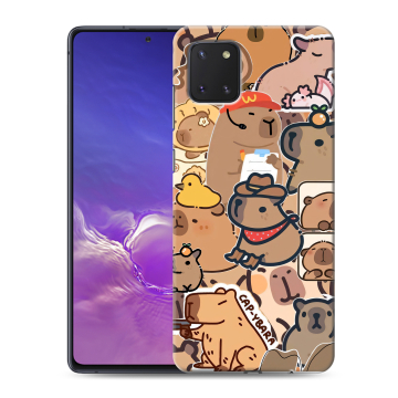 Силиконовый чехол на Samsung Galaxy Note 10 Lite с принтом капибара Силиконовый чехол на Samsung Galaxy Note 10 Lite с принтом капибара