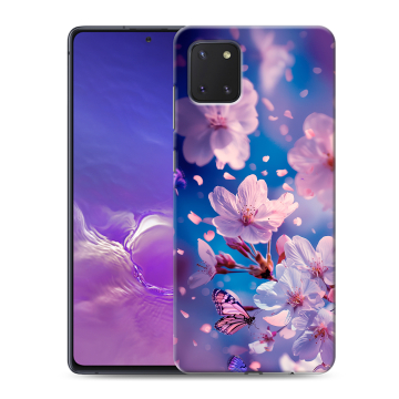 Силиконовый чехол на Samsung Galaxy Note 10 Lite с принтом цветы бабочки Силиконовый чехол на Samsung Galaxy Note 10 Lite с принтом цветы бабочки