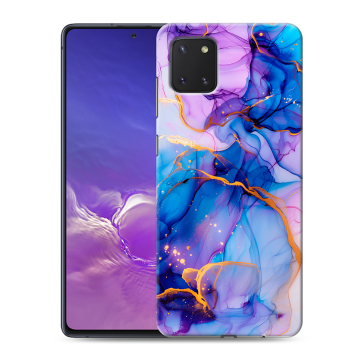 Силиконовый чехол на Samsung Galaxy Note 10 Lite с принтом синий мрамор Силиконовый чехол на Samsung Galaxy Note 10 Lite с принтом синий мрамор
