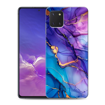 Силиконовый чехол на Samsung Galaxy Note 10 Lite с принтом синий мрамор Силиконовый чехол на Samsung Galaxy Note 10 Lite с принтом синий мрамор