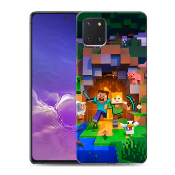 Силиконовый чехол на Samsung Galaxy Note 10 Lite с принтом Майнкрафт Minecraft Силиконовый чехол на Samsung Galaxy Note 10 Lite с принтом Майнкрафт Minecraft